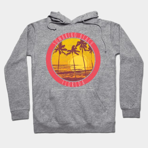 Sombrero Beach Florida Vintage Beach Style Hoodie by Hashtagified